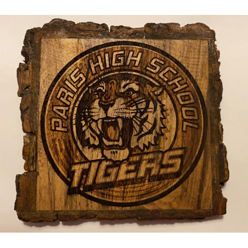 Rustic Wood Tigers Coaster